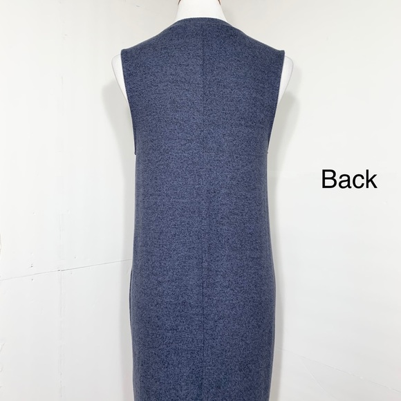 SOLD-Anthropologie Sleeveless Knit Blue Midi Dress - Picture 5 of 12